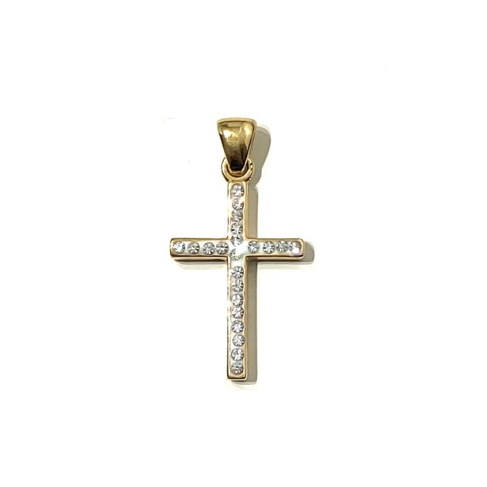 SLC 14k Gold Resin Core Cross Pendant